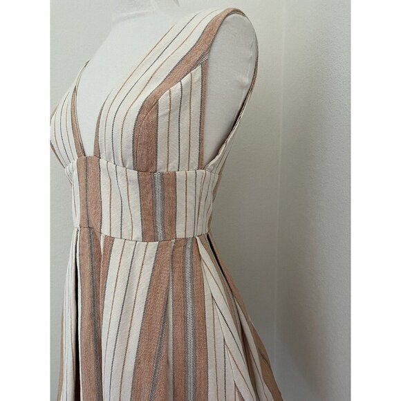 Majorelle Agave dress Revolve size small plunge neckline and back short striped - Picture 6 of 9